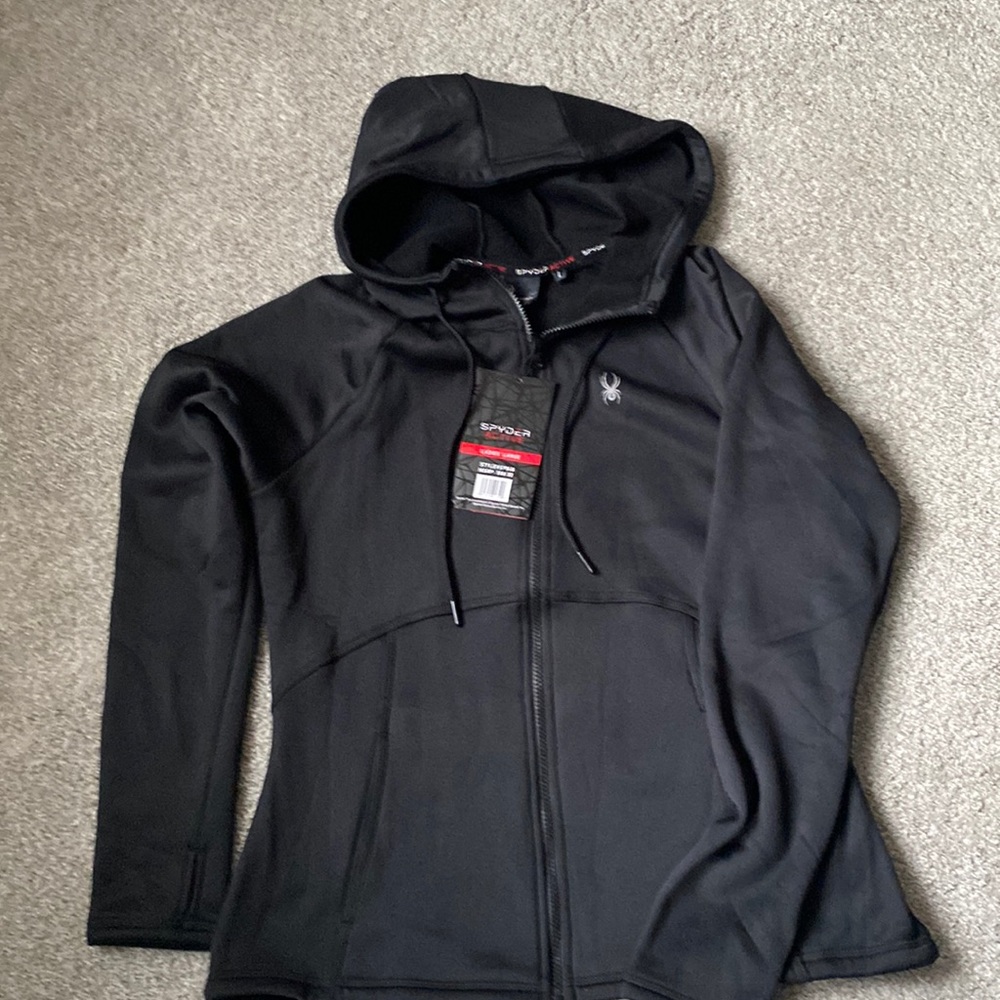 Spyder active ladies hooded zip front fitted jacket